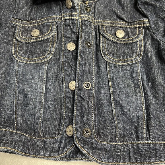 carter’s Baby Girl Jean Jacket Size 12 Month Baby Denim Jacket Blue Button Down - Picture 7 of 8